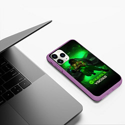 Чехол iPhone 11 Pro матовый Deadlock Viscous, цвет: 3D-фиолетовый — фото 2