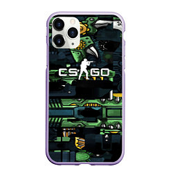 Чехол iPhone 11 Pro матовый Counter strike gamer, цвет: 3D-светло-сиреневый