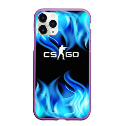 Чехол iPhone 11 Pro матовый CGGO blue flame