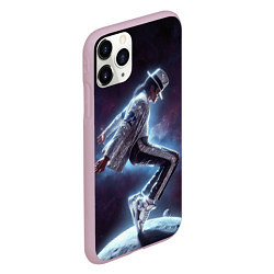 Чехол iPhone 11 Pro матовый Michael Jackson on the moon, цвет: 3D-розовый — фото 2