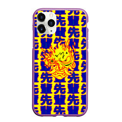 Чехол iPhone 11 Pro матовый Samurai logo patten japan