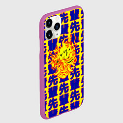 Чехол iPhone 11 Pro матовый Samurai logo patten japan, цвет: 3D-фиолетовый — фото 2