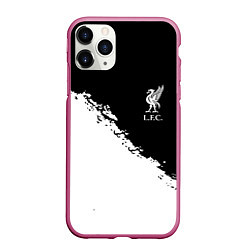 Чехол iPhone 11 Pro матовый Liverpool fc белые краски