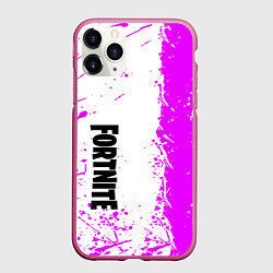 Чехол iPhone 11 Pro матовый Fortnite pink color, цвет: 3D-малиновый