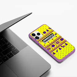 Чехол iPhone 11 Pro матовый Undertale winter, цвет: 3D-фиолетовый — фото 2