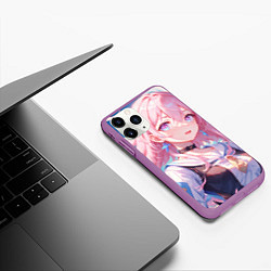 Чехол iPhone 11 Pro матовый Honkai Star Rail March 7th beauty, цвет: 3D-фиолетовый — фото 2