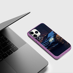 Чехол iPhone 11 Pro матовый Mercedes benz auto, цвет: 3D-фиолетовый — фото 2
