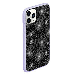 Чехол iPhone 11 Pro матовый Паутина - паттерн, цвет: 3D-светло-сиреневый — фото 2