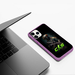 Чехол iPhone 11 Pro матовый CS counter terrorist, цвет: 3D-фиолетовый — фото 2