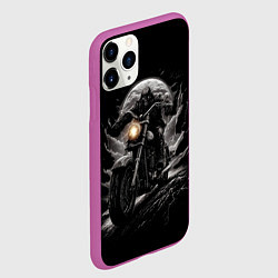 Чехол iPhone 11 Pro матовый Мотоциклист готический стиль, цвет: 3D-фиолетовый — фото 2
