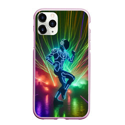 Чехол iPhone 11 Pro матовый Neon cyber dance - ai art fantasy