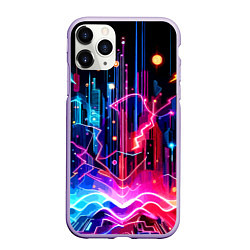 Чехол iPhone 11 Pro матовый Neon fantasy - ai art