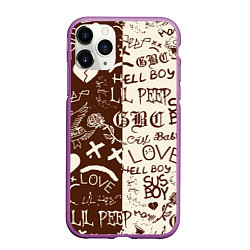 Чехол iPhone 11 Pro матовый Lil peep retro pattern