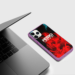 Чехол iPhone 11 Pro матовый Metro 2033 fire, цвет: 3D-фиолетовый — фото 2
