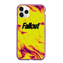 Чехол iPhone 11 Pro матовый Fallout fire steel