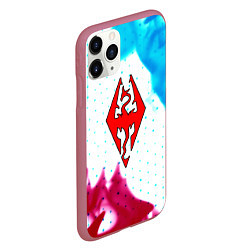 Чехол iPhone 11 Pro матовый The Elder Scrolls flame, цвет: 3D-малиновый — фото 2