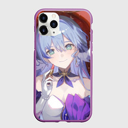 Чехол iPhone 11 Pro матовый Honkai Star Rail Robin, цвет: 3D-фиолетовый
