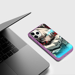Чехол iPhone 11 Pro матовый Honkai Star Rail Feixiao, цвет: 3D-фиолетовый — фото 2