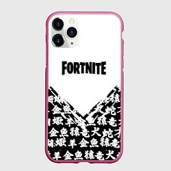 Чехол iPhone 11 Pro матовый Fortnite japan game, цвет: 3D-малиновый