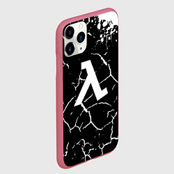 Чехол iPhone 11 Pro матовый Half life pattern краски, цвет: 3D-малиновый — фото 2