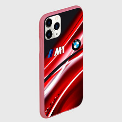 Чехол iPhone 11 Pro матовый BMW sport line steel, цвет: 3D-малиновый — фото 2