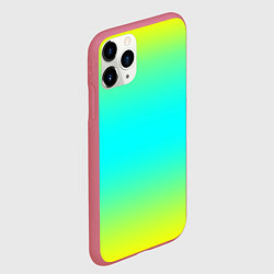 Чехол iPhone 11 Pro матовый Кислотный градиент абстракция, цвет: 3D-малиновый — фото 2