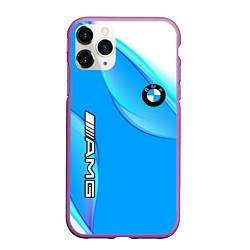 Чехол iPhone 11 Pro матовый BMW abstrac line steel