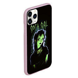 Чехол iPhone 11 Pro матовый Goth girl - Beetlejuice, цвет: 3D-розовый — фото 2