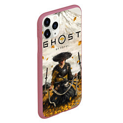 Чехол iPhone 11 Pro матовый Ацу из Ghost of Yotei, цвет: 3D-малиновый — фото 2