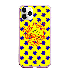 Чехол iPhone 11 Pro матовый Samurai fire logo steel