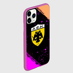 Чехол iPhone 11 Pro матовый AEK fc geometry splash, цвет: 3D-фиолетовый — фото 2