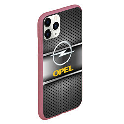 Чехол iPhone 11 Pro матовый Opel carbon metal steel, цвет: 3D-малиновый — фото 2