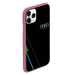 Чехол iPhone 11 Pro матовый AUDI geometry line, цвет: 3D-малиновый — фото 2