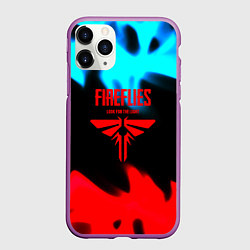 Чехол iPhone 11 Pro матовый The Last of Us в огне, цвет: 3D-фиолетовый