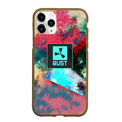 Чехол iPhone 11 Pro матовый RUST geometry color