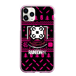 Чехол iPhone 11 Pro матовый Rainbow six winter pink