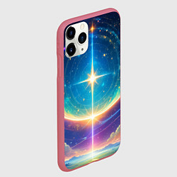 Чехол iPhone 11 Pro матовый Звезда галактики, цвет: 3D-малиновый — фото 2
