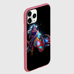 Чехол iPhone 11 Pro матовый Disruptor dota 2, цвет: 3D-малиновый — фото 2