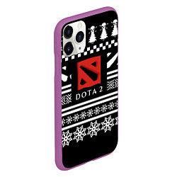 Чехол iPhone 11 Pro матовый Dota pattern game, цвет: 3D-фиолетовый — фото 2