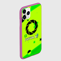 Чехол iPhone 11 Pro матовый Portal 2 geometry steel, цвет: 3D-фиолетовый — фото 2