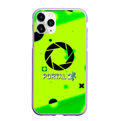 Чехол iPhone 11 Pro матовый Portal 2 geometry steel, цвет: 3D-светло-сиреневый