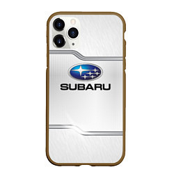 Чехол iPhone 11 Pro матовый Subaru auto steel metal