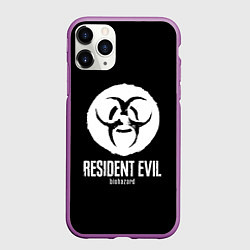 Чехол iPhone 11 Pro матовый Resident Evil umbrella corp logo, цвет: 3D-фиолетовый