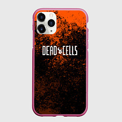 Чехол iPhone 11 Pro матовый Dead Cells брызги красок текстура, цвет: 3D-малиновый