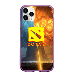 Чехол iPhone 11 Pro матовый DOTA 2 лес эльфов, цвет: 3D-фиолетовый