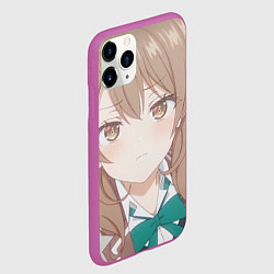 Чехол iPhone 11 Pro матовый Аля иногда кокетничает со мной по русски Мария, цвет: 3D-фиолетовый — фото 2