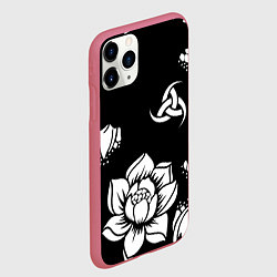 Чехол iPhone 11 Pro матовый Русская община символика розы, цвет: 3D-малиновый — фото 2