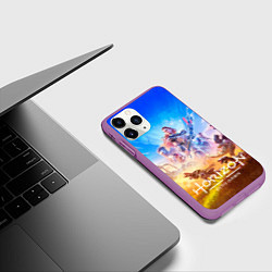 Чехол iPhone 11 Pro матовый Герои Horizon zero dawn remstered, цвет: 3D-фиолетовый — фото 2