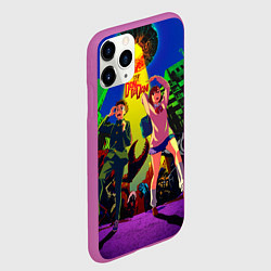 Чехол iPhone 11 Pro матовый Момо и Кэн Dandadan, цвет: 3D-фиолетовый — фото 2