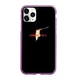 Чехол iPhone 11 Pro матовый Resident Evil 5, цвет: 3D-фиолетовый